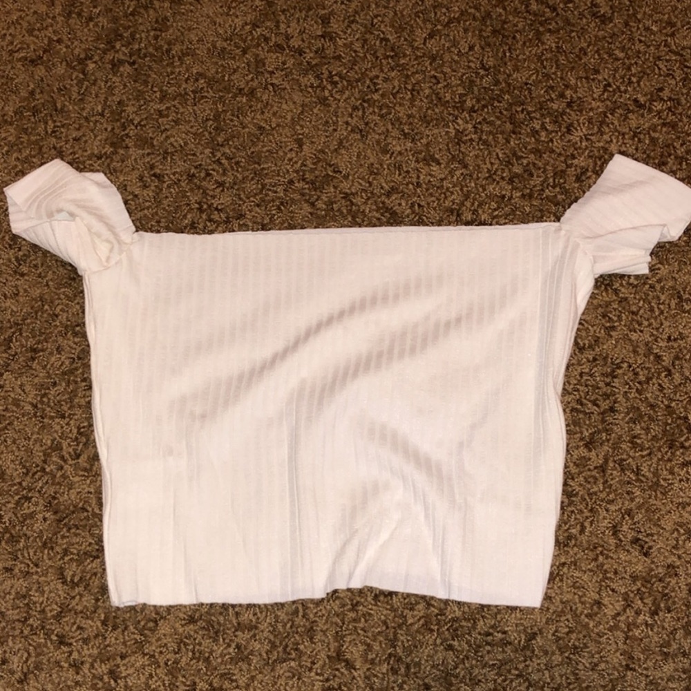 SheIn ribbed white crop top